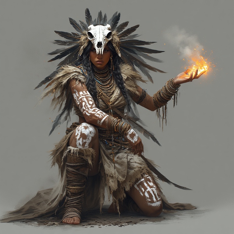 A-powerful-tribal-warrior-woma-(19)