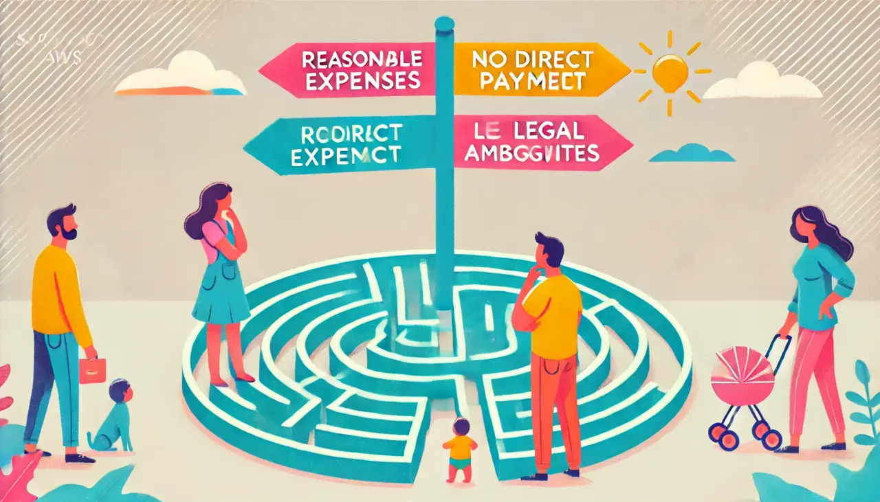 Illustration of the Canadian surrogacy legal maze, showing the challenges of navigating altruistic laws and ambiguous terms.