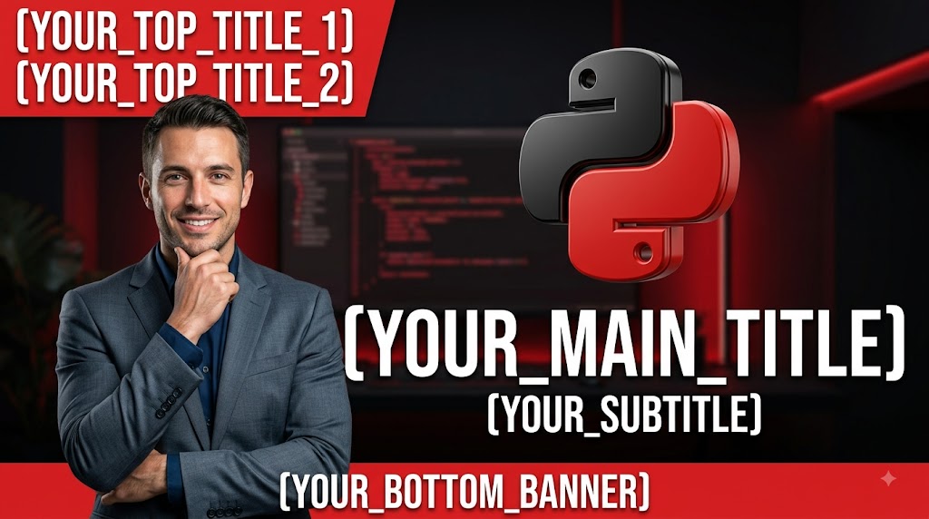 AI-generated example result for the youtube-thumbnail prompt: Coding & Programming YouTube Thumbnail AI Prompt #108 – Single-Scene Composition