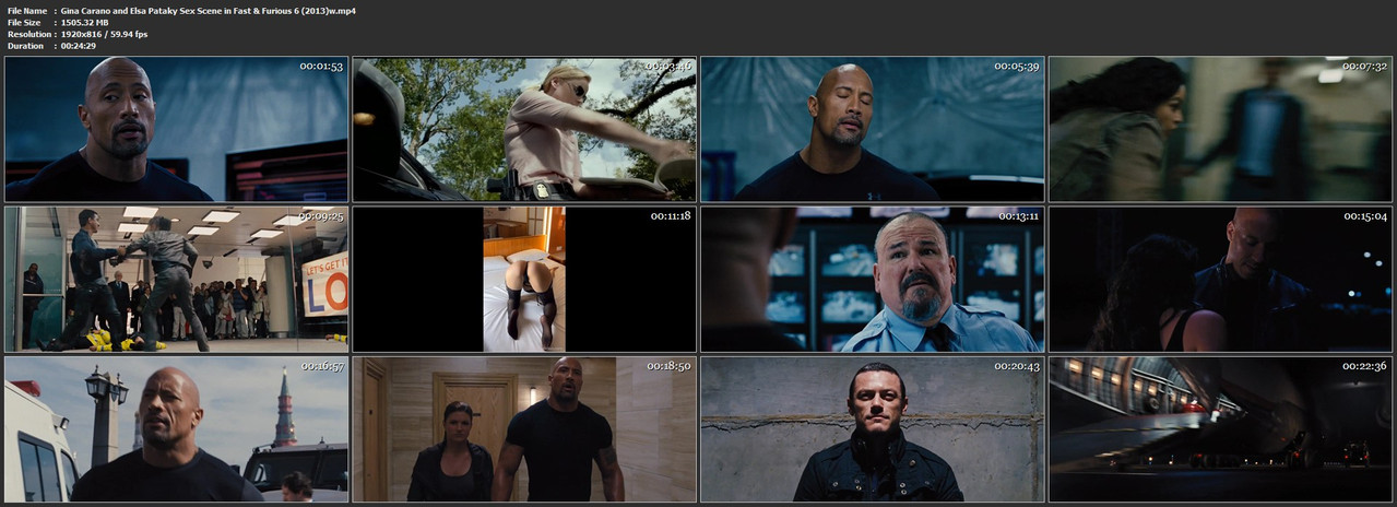 Gina Carano and Elsa Pataky Sex Scene in Fast Furious 6 (2013)w mp4