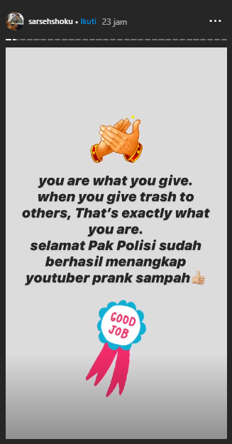 Instastory/sarsehshoku