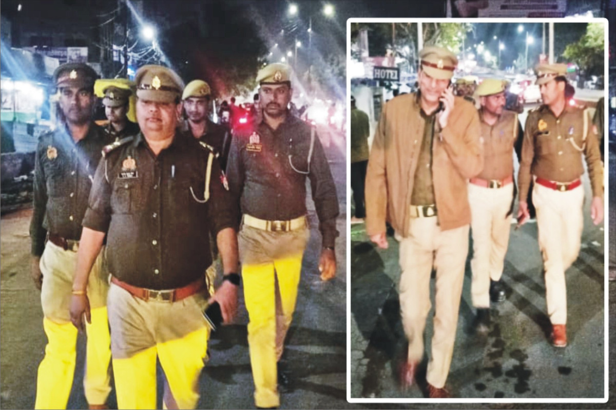रात को पैदल गश्त कर ले रहे  सुरक्षा व्यवस्था का जायजा  प्रभारी निरीक्षक जीतेन्द्र सिंह  दिला रहे  जनता को सुरक्षा का एहसास 