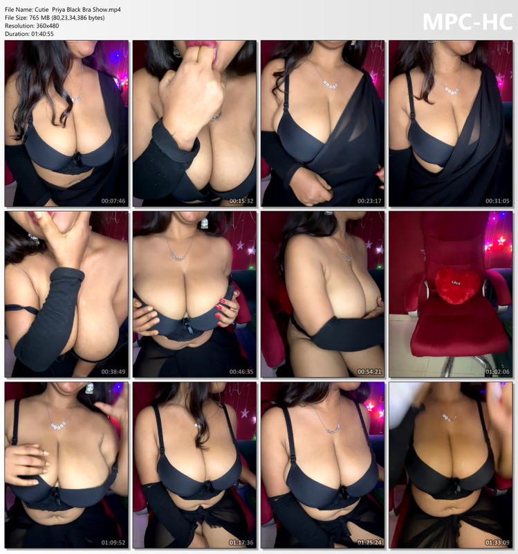 Cutie  Priya Black Bra Show.mp4_thumbs