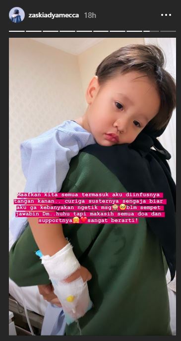 Postingan Instastory Zaskia Adya Mecca
