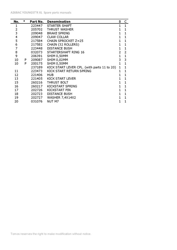 TOMOS-A26BAC-YOUNGSTR-XL-Spare-parts-manual-page-013