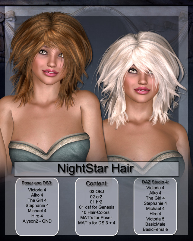 NightStar Hair for V4 and M4