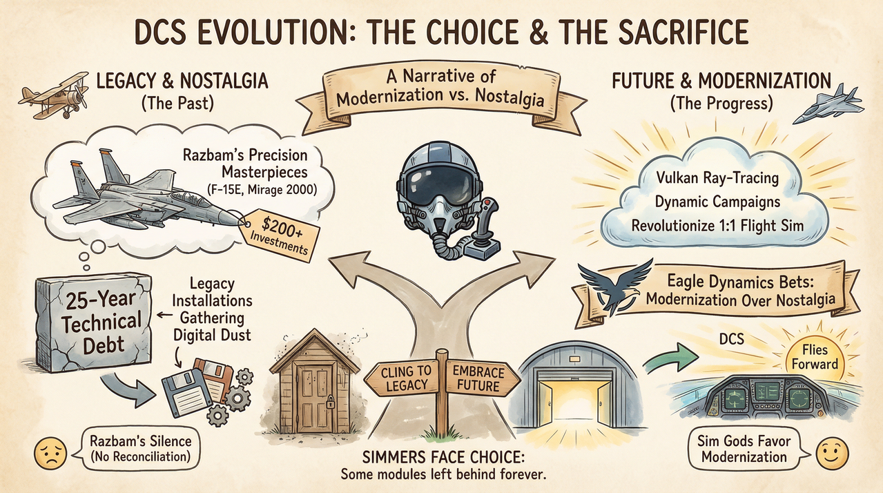 DCS Engine Update Apocalypse: $200 Razbam DLCs Face Obsolescence Wipe 1 Cockpit view of F-15E Strike Eagle during DCS simulation flight