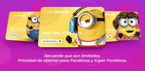 Cinépolis: Minioniza tu tarjeta gratis 