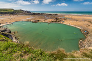 Bude, Summerleaze Beach and swimming pool.