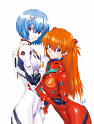 __souryuu_asuka_langley_and_ayanami_rei_neon_genesis_evangelion_drawn_by_sadamoto_yoshiyuki__8bea269