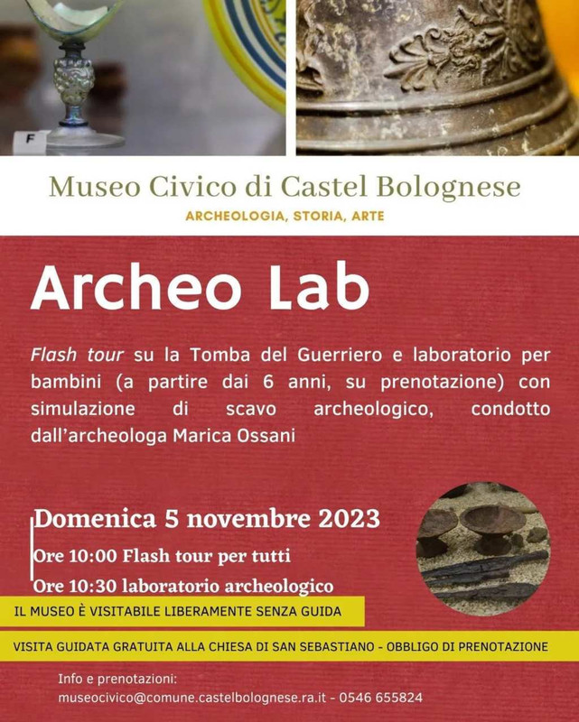 Domenica 5 novembre Laboratorio archeologico per bambini al Museo Civico