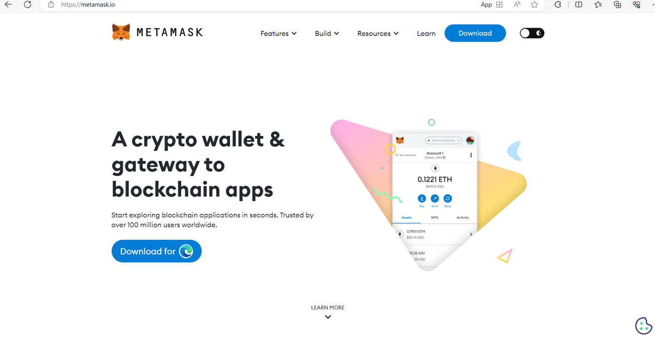MetaMask Wallet Interface