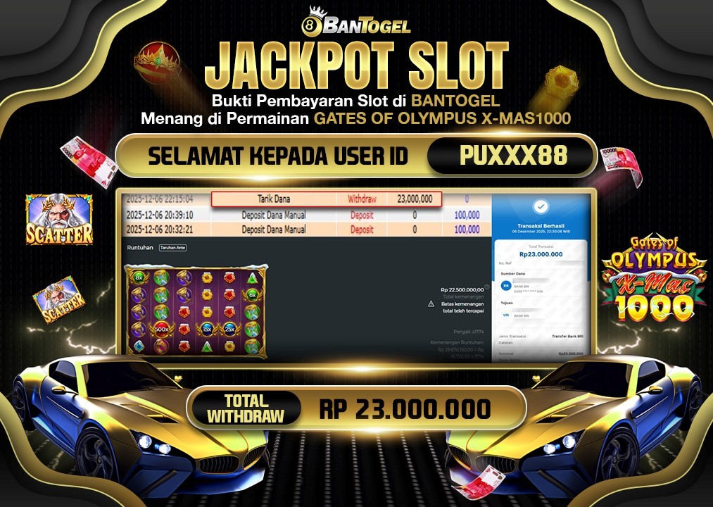 BUKTI JACKPOT LUNAS BANTOGEL