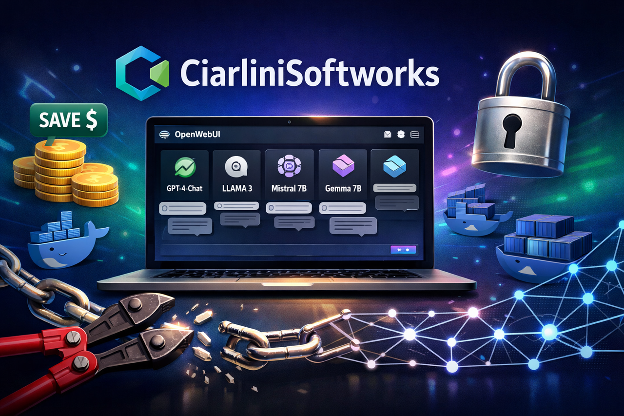 CiarliniSoftworks lança solução completa: sua própria IA local com OpenWebUI + LiteLLM sem assinatura mensal