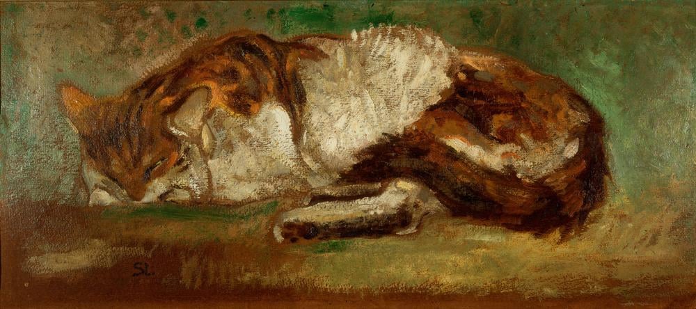 Thophile-Alexandre-Steinlen-Th-ASteinlen-Schlafende-Katze-Meister-Drucke-688705