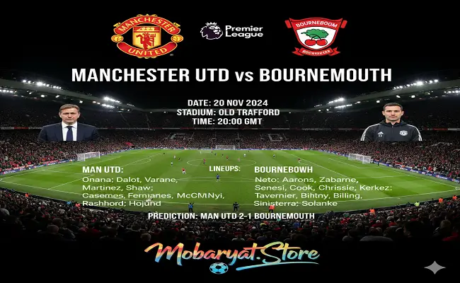 ملعب أولد ترافورد يستعد لمباراة مانشستر يونايتد ضد بورنموث