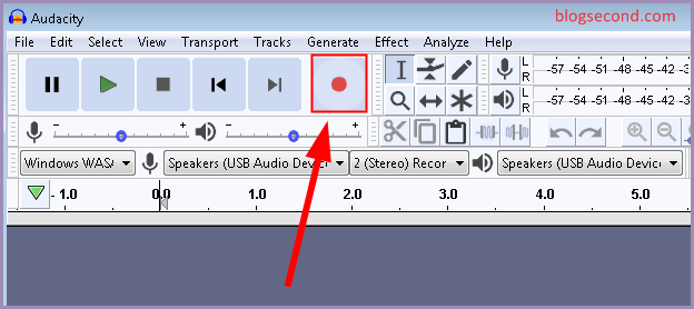 Proses Merekam Menggunakan Audacity
