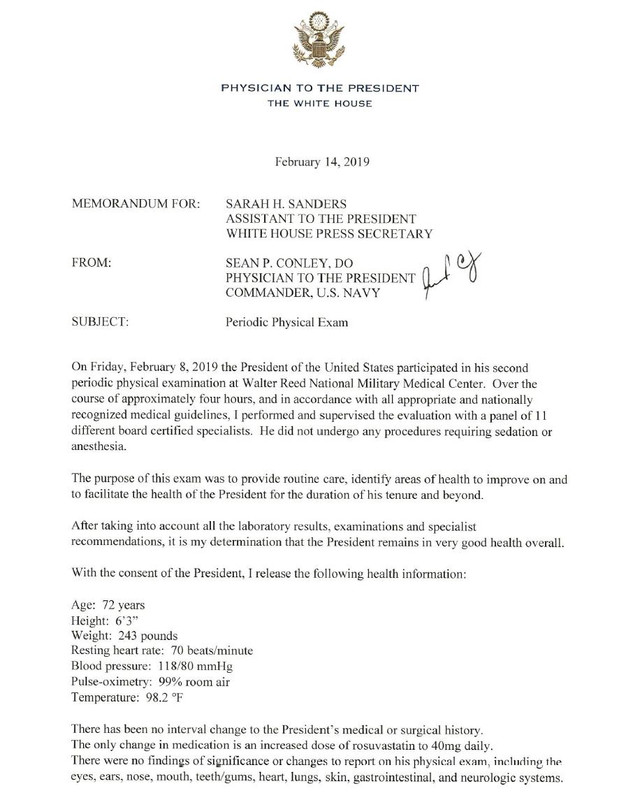 President Donald Trump's physician, Dr. Sean Conley, confirming that the president and first lady tested positive for COVID-19