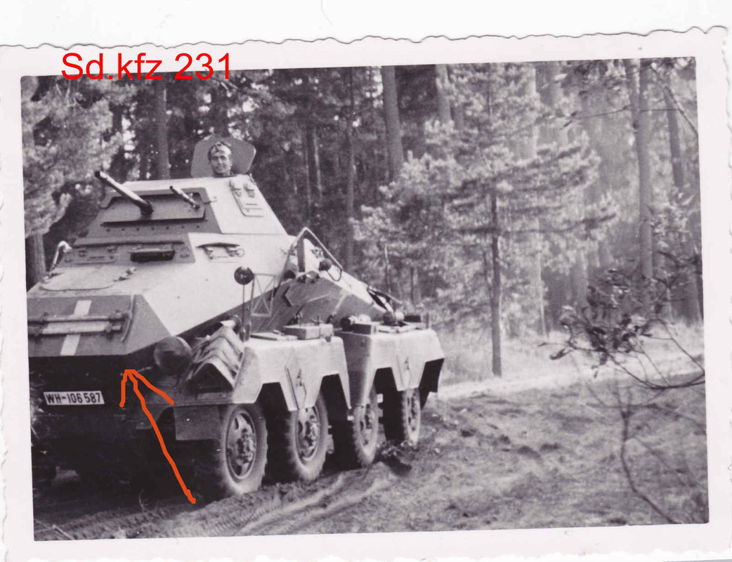 8 Rad Panzerspähwagen Sd.Kfz. 231 Kennung 4.PD P