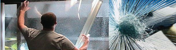 Ejemplo de lámina antiexplosiva fabricada por Prosigna, incluye material protector transparente para seguridad en instalaciones