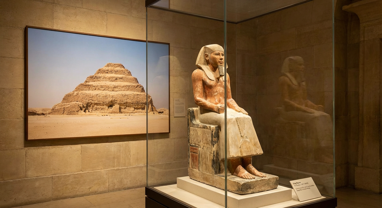 Limestone statue of King Djoser