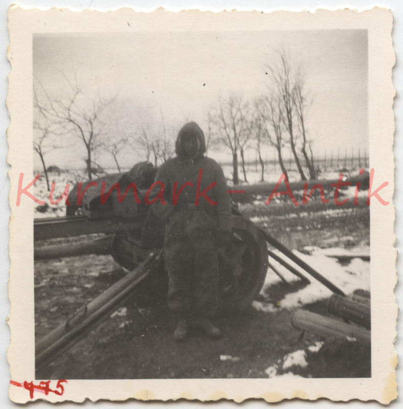 Foto Wehrmacht Waffenmeister Russland Panzer Jäger PAK Winter