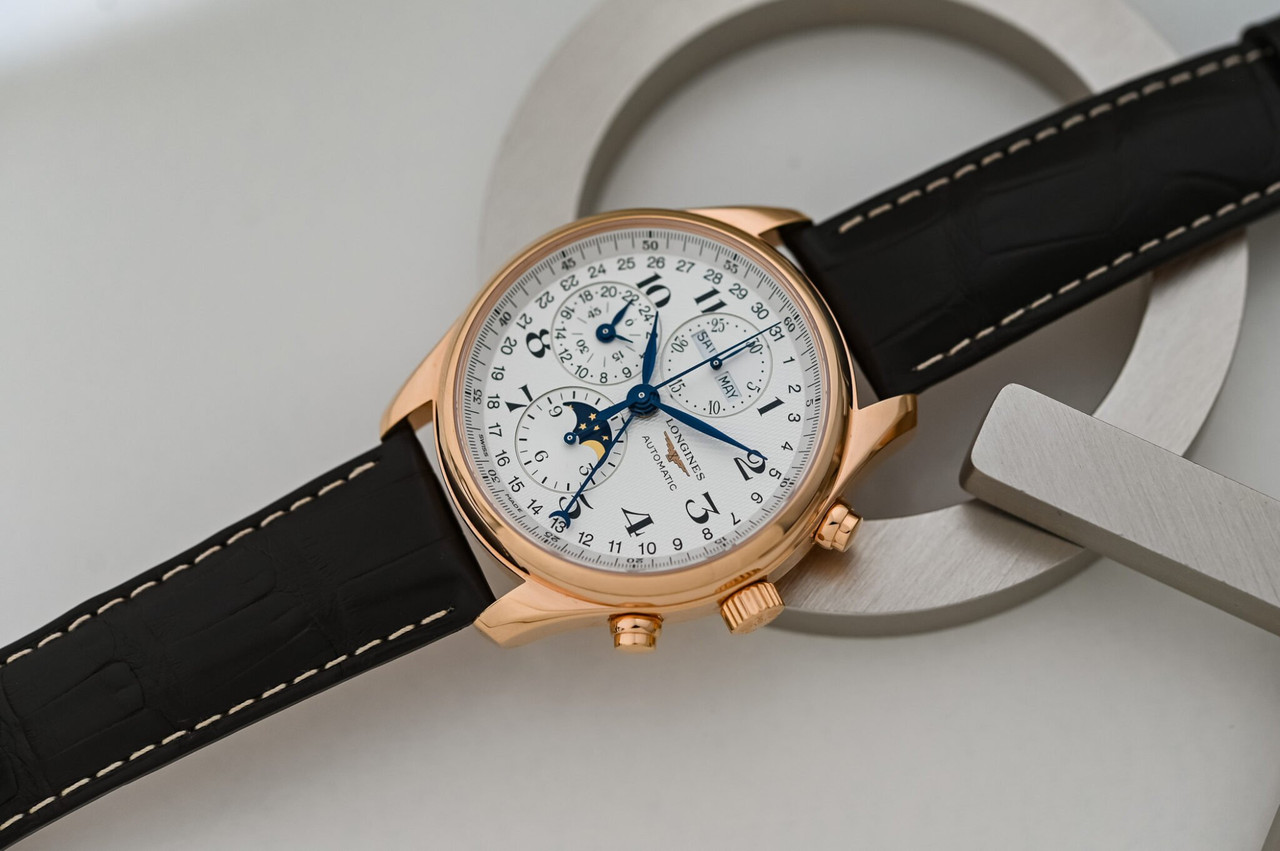 2025 Longines Master Chronograph Moonphase Rose Gold Complete Calendar l2 773 8 78 3 review 1 2048x1