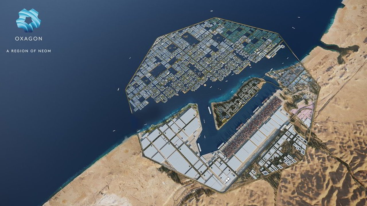 Oxagon, città futuristica galleggiante sul Mar Rosso 2 Il più grande complesso industriale galleggiante del pianeta: l'Arabia Saudita costruirà la futuristica città di Oxagon, dove le idee possono cambiare il mondo