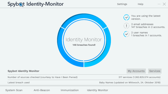 Spybot Identity Monitor 4.1 Spybot Identity Monitor 4.1
