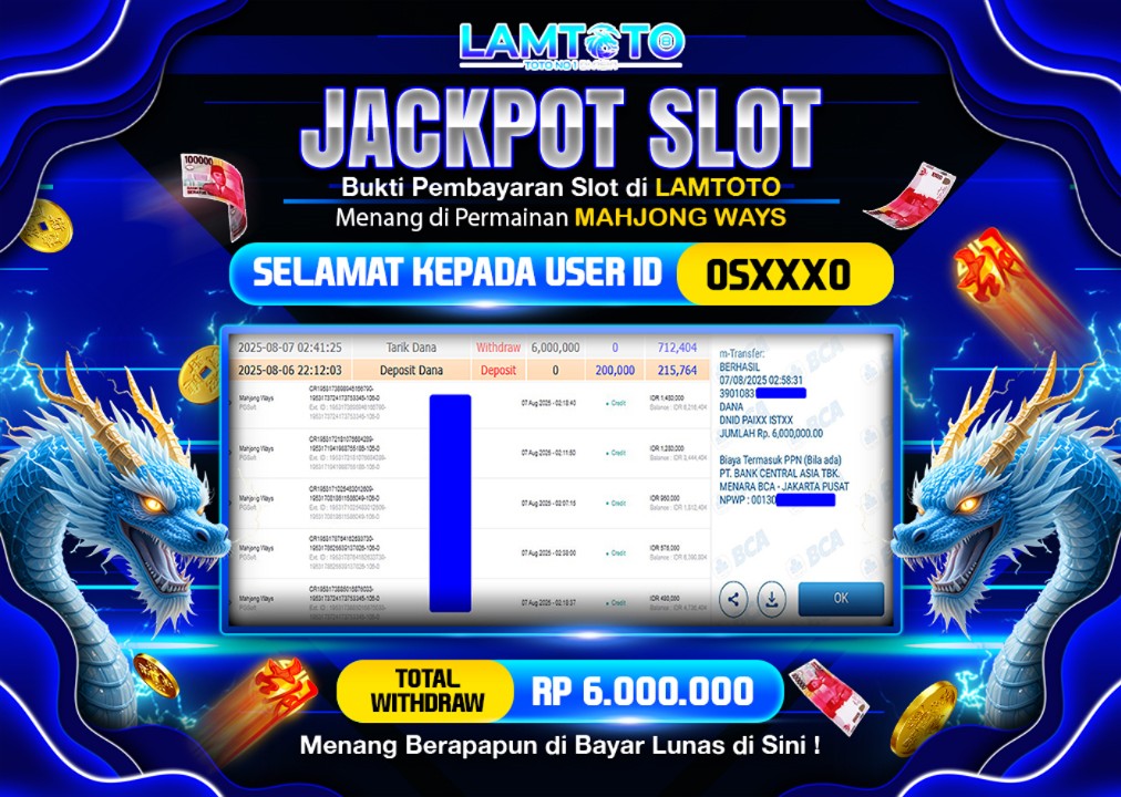 BUKTI JACKPOT LUNAS LAMTOTO