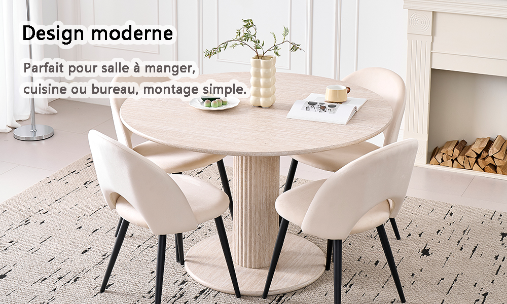 Chaise associée à une table