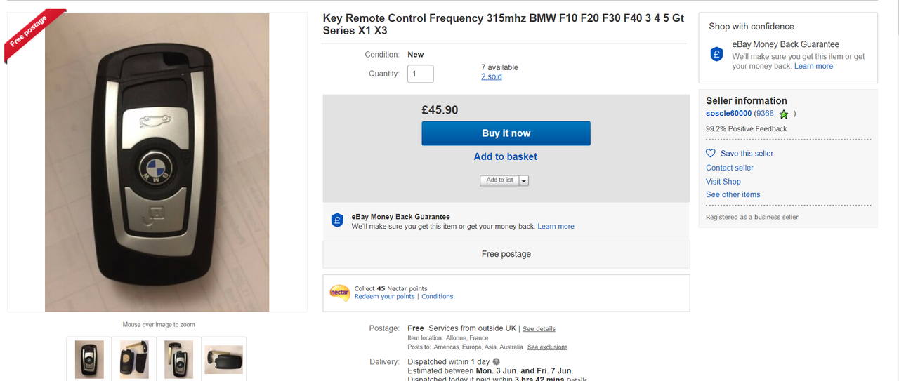 Refurbishing/replacing an F20 key?