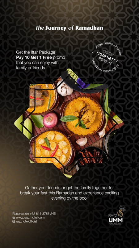Rayz UMM Hotel, hotel di Malang yang punya paket bukber all you can eat.