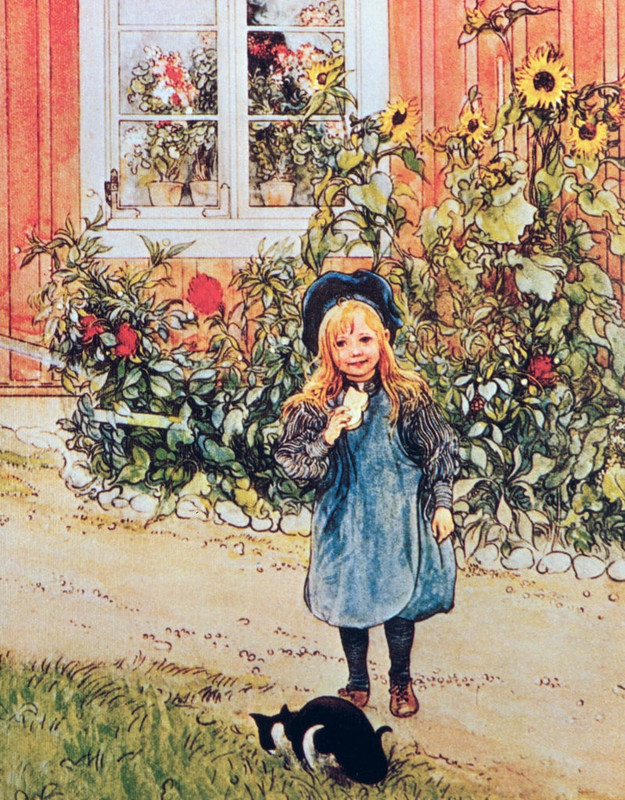 2-Carl-Larsson-Brita-with-Sunflowers-Meister-Drucke-210847
