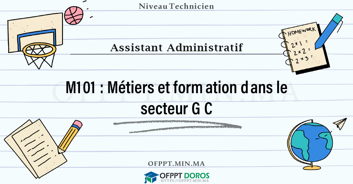 Sommaire détaillé du cours Métiers et formation dans le secteur GC M101 OFPPT - Structure du module