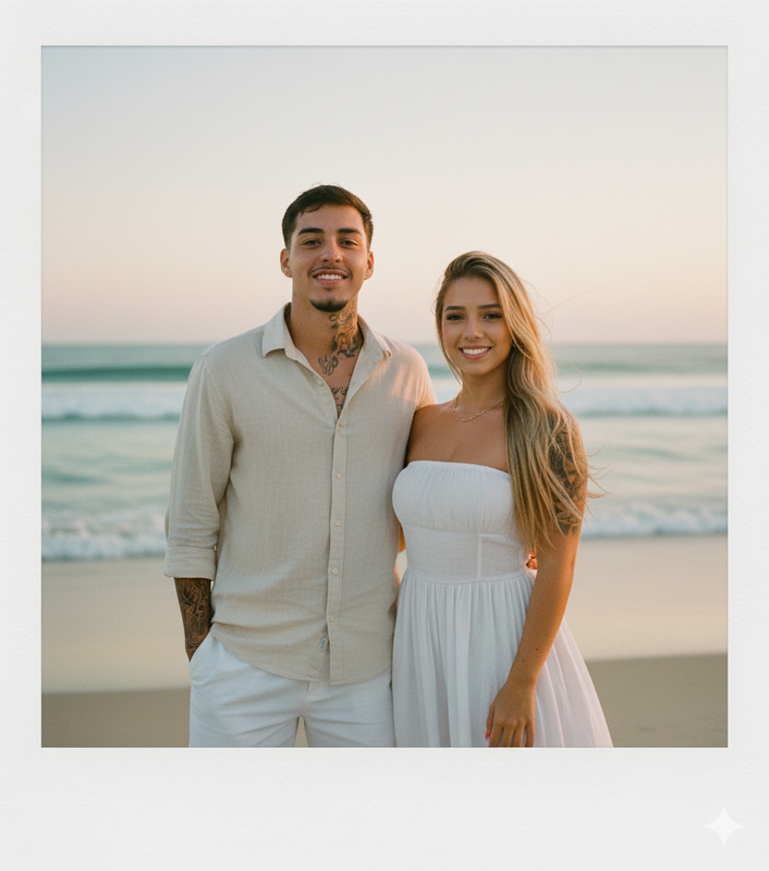 Polaroid Duo Portrait Romântico