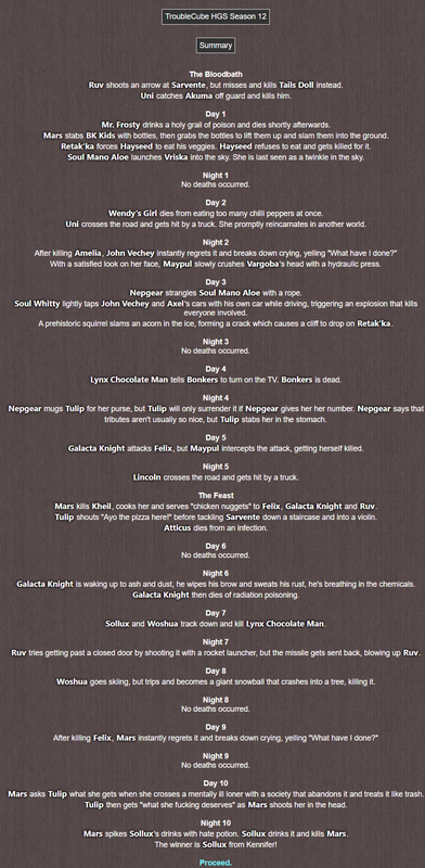 36 TC HGS S12 Summary