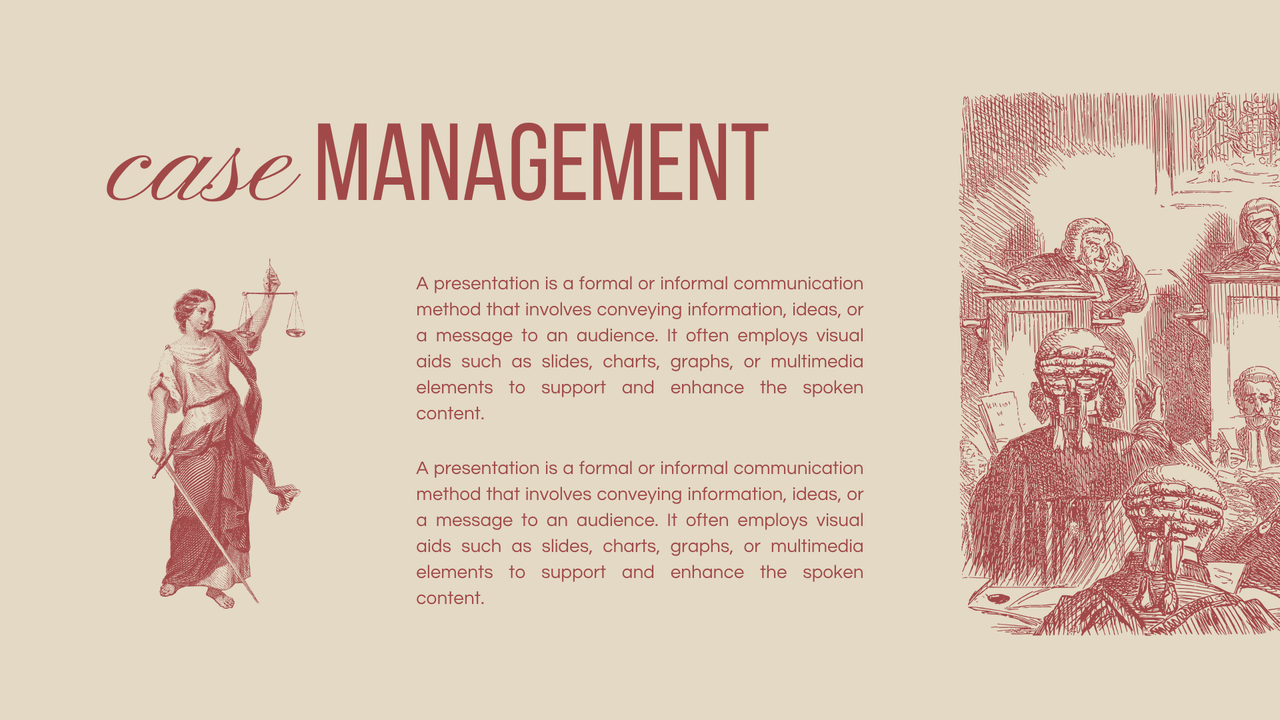 Red and Beige Vintage Law Presentation