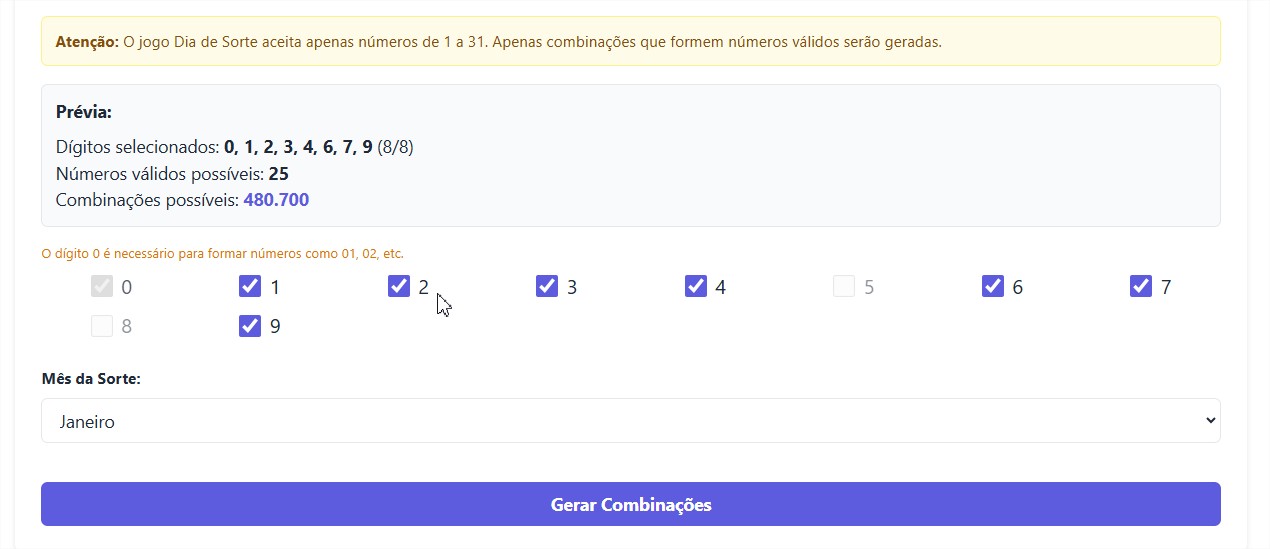 Resultados do Dia de Sorte