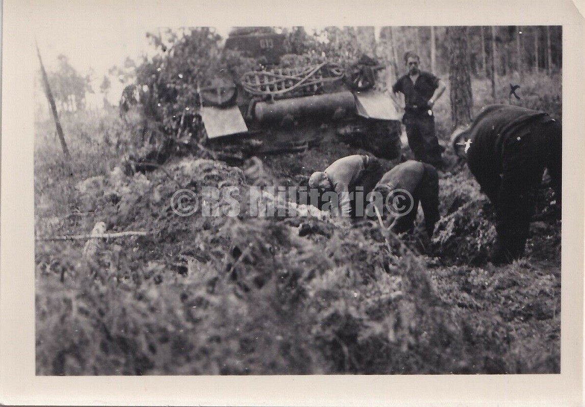 getarnter Panzer IV Nummer 613 Juli 1941 Luga Brückenkopf