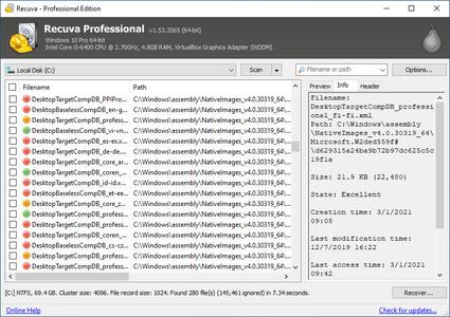 Recuva Professional / Business / Technician 1.53.2078 Multilingual Portable
