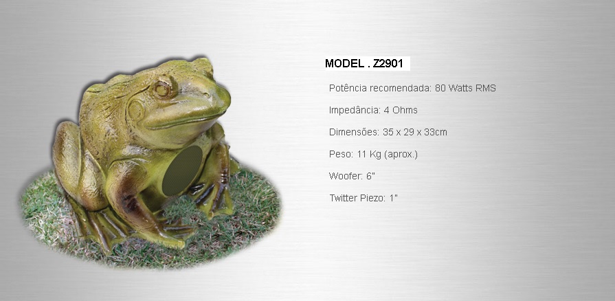 CAIXAS DE SOM ACÚSTICAS PERSONALIZADAS SAPO FROG JARDIM