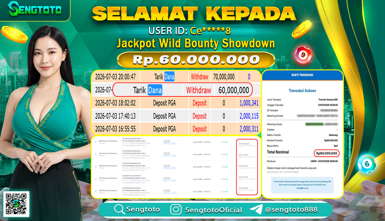 BUKTI PEMBAYARAN SLOT WILD BOUNTY SHOWDOWN