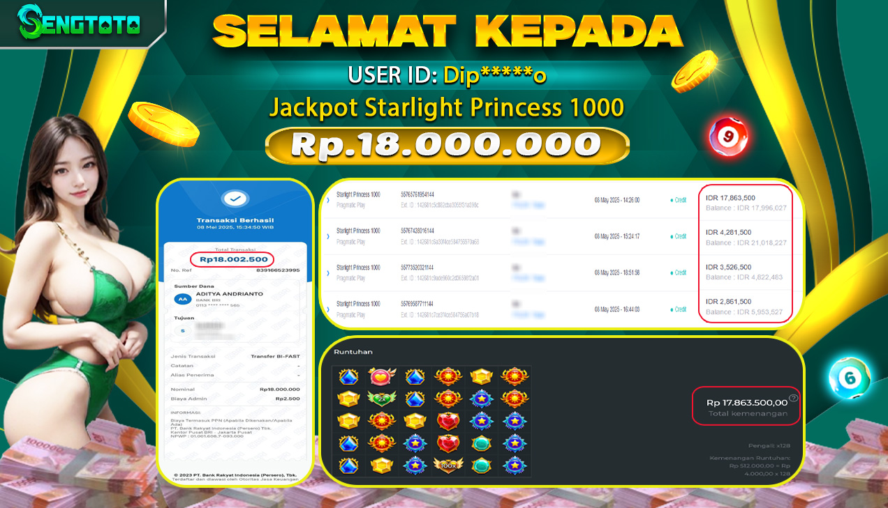 BUKTI PEMBAYARAN SLOT STARLIGHT PRINCESS 1000