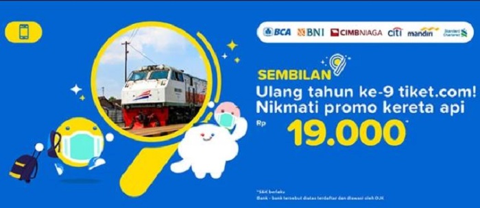 Promo tiket kereta api dari Tiket.com