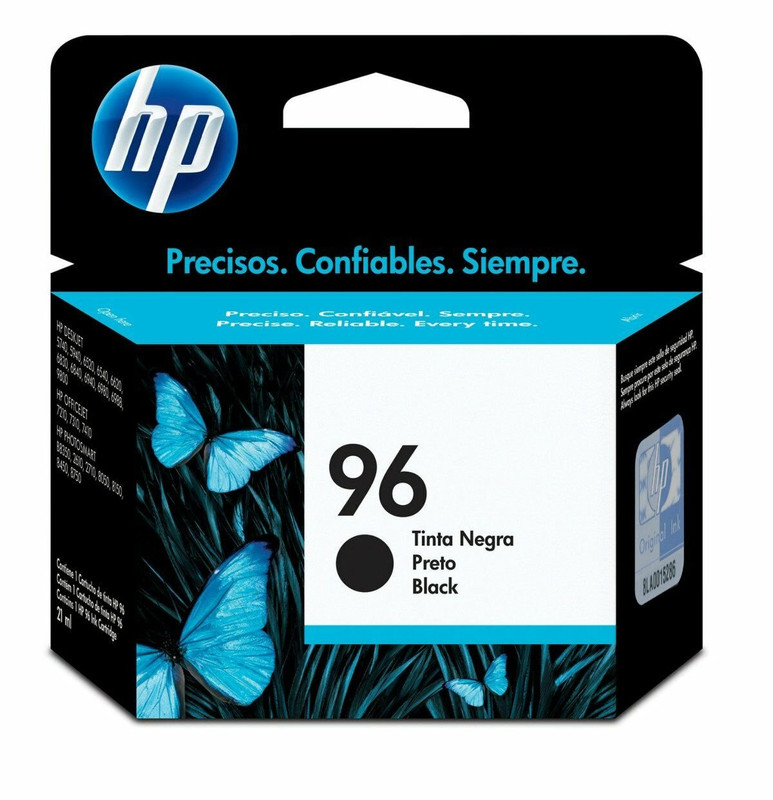 Cartucho de tinta original HP 96 en color negro.
