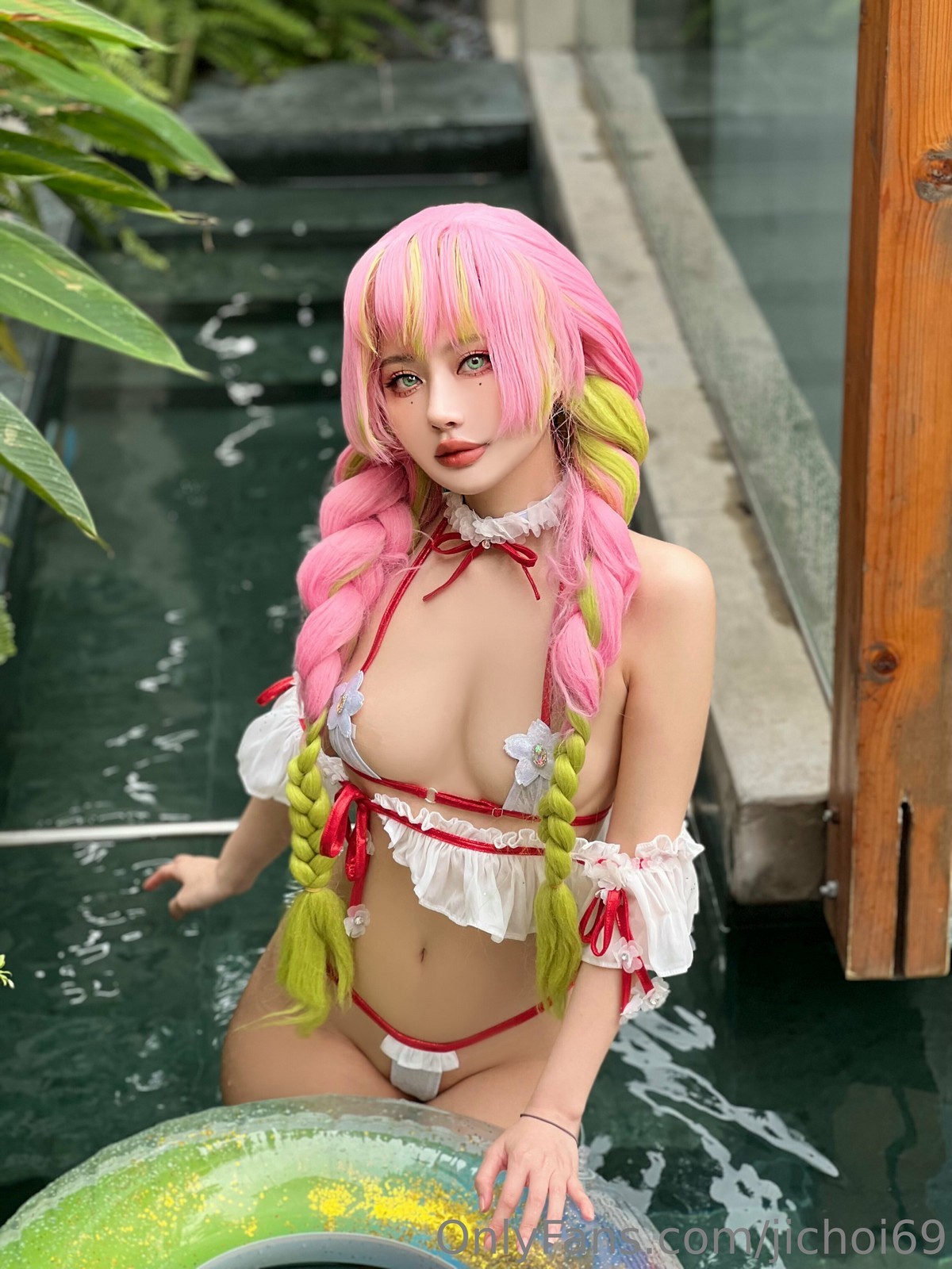 Choi Ji Yun 甘露寺蜜璃比基尼Cosplay写真 鬼灭之刃高清图集 [25P-37.4M]插图6