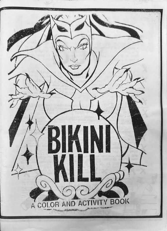 The cover of a zine titled Bikini Kill: A Color and Activity Book