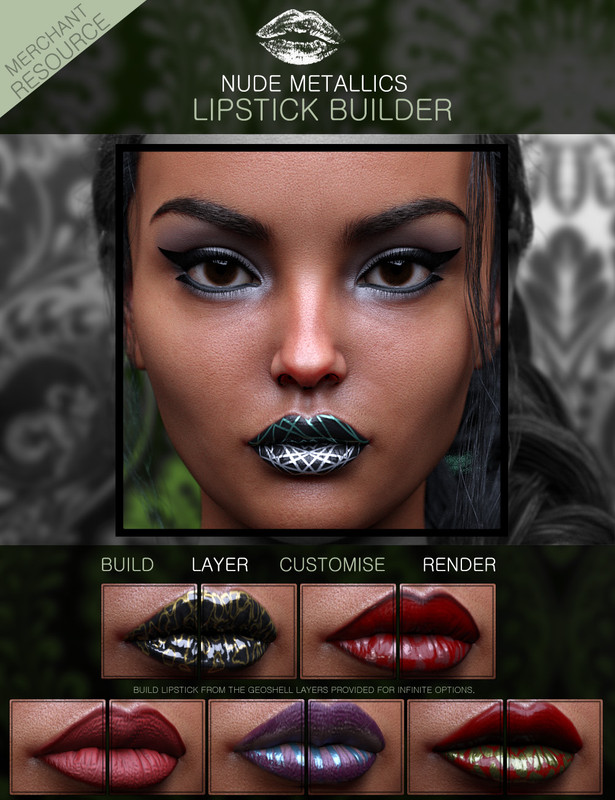 Nude Metallics Lipstick Builder Merchant Resource Genesis 8 Females