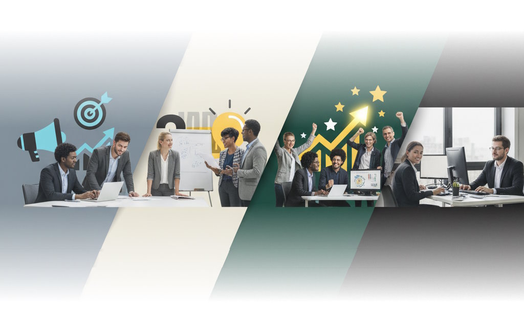 Four-stage timeline showing evolution of professional IMDb STARmeter ranking service from 2017 general marketing to specialized organic rank improvement for actors and filmmakers